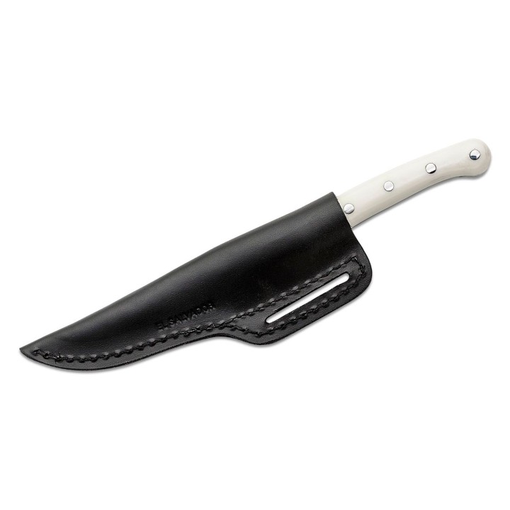Couteau Condor Meatlove White Lame Acier 420HC Manche Micarta Etui Cuir Made Salvador CTK500845SS - Livraison Gratuite