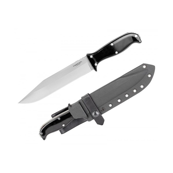 Couteau Condor Enduro Black Manche Micarta Lame Acier 420HC Etui Kydex Made In Salvador CTK182968SS - Livraison Gratuite