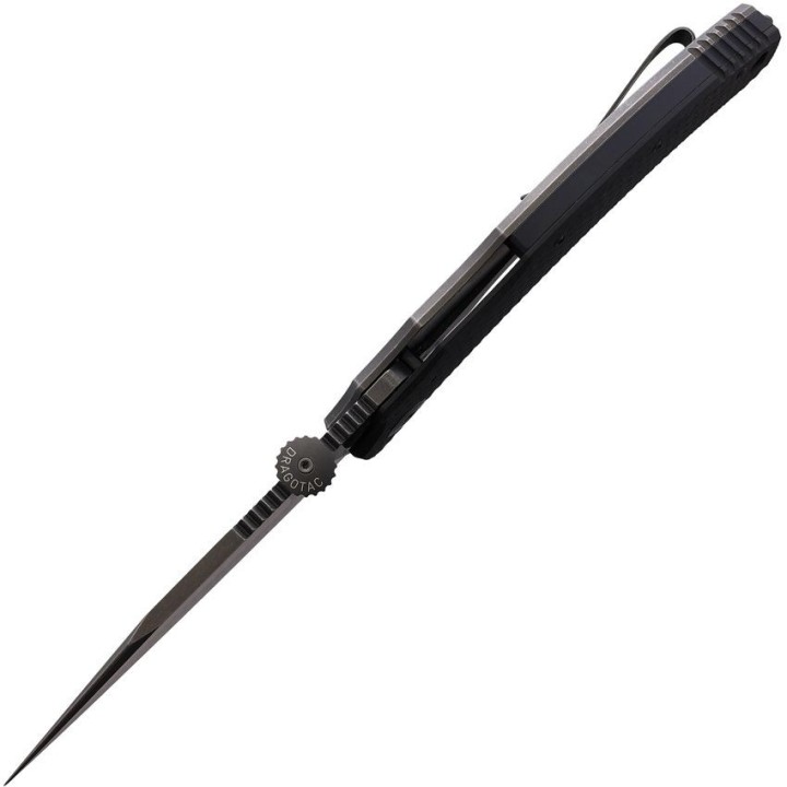 BAS247B Bastinelli Big Dragotac Framelock M390 Blade Titanium/G10 Handle Clip Made Italy