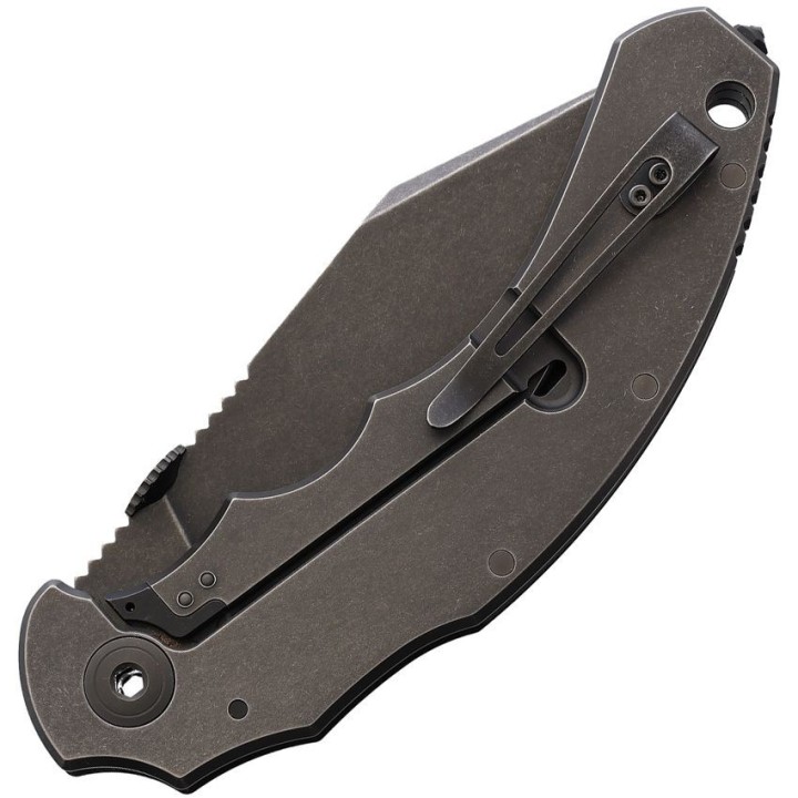 BAS247B Bastinelli Big Dragotac Framelock M390 Blade Titanium/G10 Handle Clip Made Italy
