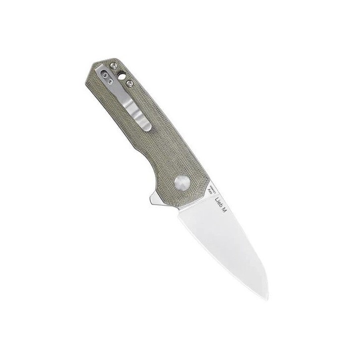 Couteau Kizer Lieb Green Manche Micarta Lame Acier 154CM IKBS Button Lock Clip KIV3541C1 - Livraison Gratuite