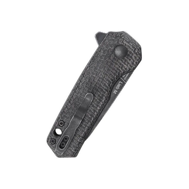 Couteau Kizer Lieb Black Manche Micarta Lame Acier 154CM IKBS Button Lock Clip KIV3541C2 - Livraison Gratuite