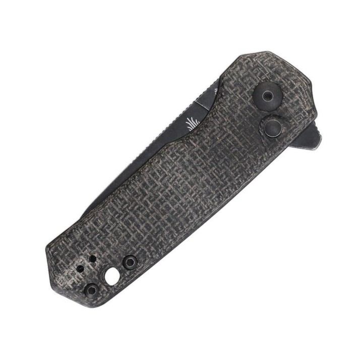 Couteau Kizer Lieb Black Manche Micarta Lame Acier 154CM IKBS Button Lock Clip KIV3541C2 - Livraison Gratuite