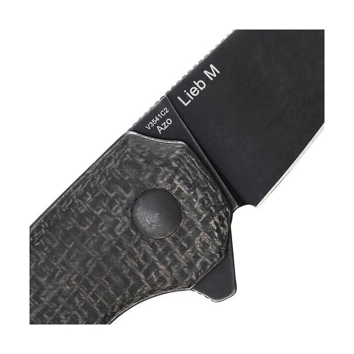 Couteau Kizer Lieb Black Manche Micarta Lame Acier 154CM IKBS Button Lock Clip KIV3541C2 - Livraison Gratuite