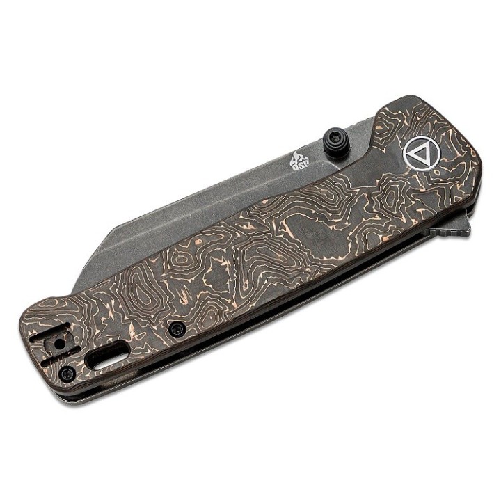 Couteau QSP Penguin Plus Copper/FC Lame Acier CPM-20CV Manche Titane IKBS Framelock Clip QS130XLE2 - Livraison Gratuite