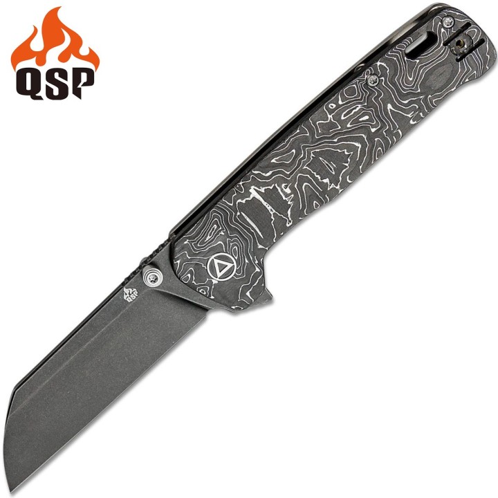 Couteau QSP Penguin Plus Aluminium/FC Lame Acier CPM-20CV Manche Titane IKBS Framelock Clip QS130XLD2 - Livraison Gratuite