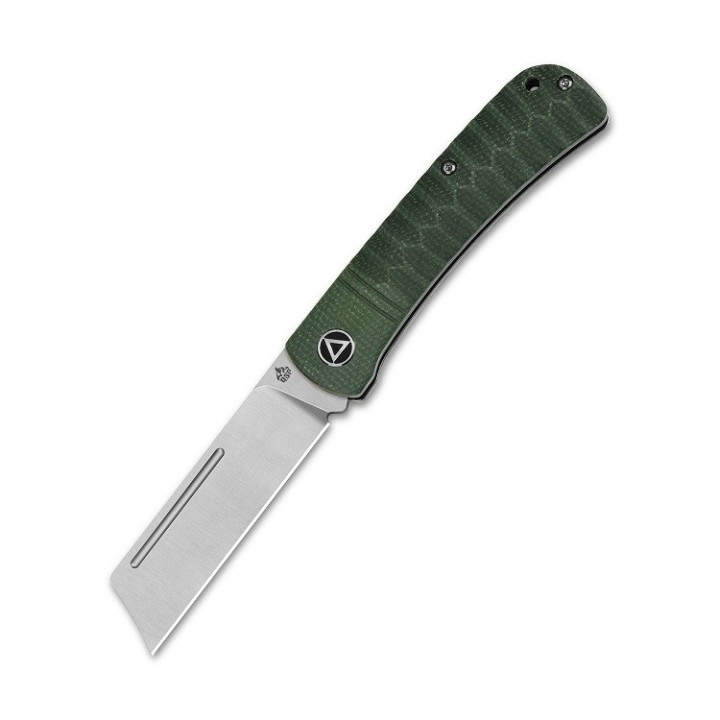Couteau QSP Hedgehog Green Manche Micarta Lame Acier 14C28N Slip Joint QS142A - Livraison Gratuite