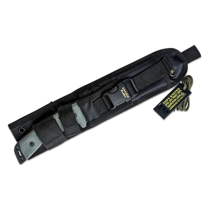 TPOC01 TOPS OUTPOST COMMAND BLACK BLADE - Couteau de Combat TOPS KNIVES - Made in USA