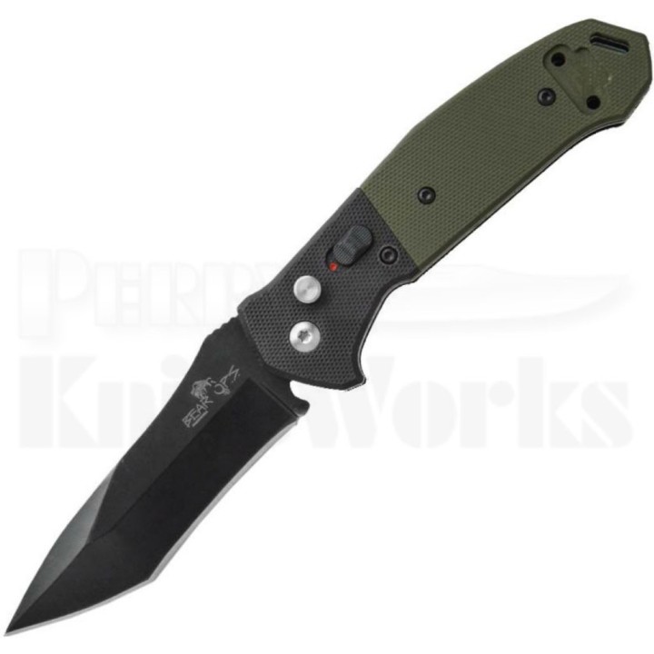 Couteau Automatique Bear OPS Bold Action V Lame Tanto Acier 14C28N Manche G10 Made USA BCAC500B4B - Livraison Gratuite