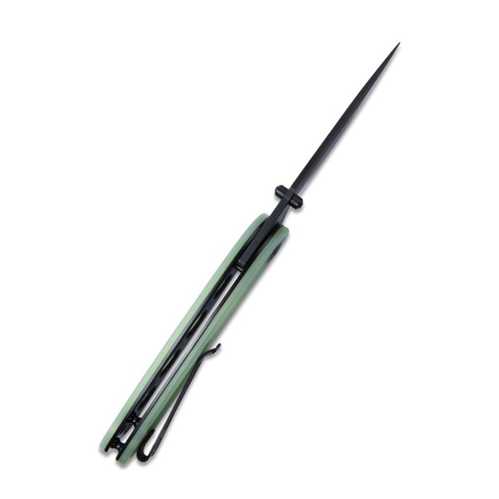 Couteau Kubey Momentum Jade Lame Acier AUS-10 Manche G10 IKBS Linerlock Clip KUB344J - Livraison Gratuite