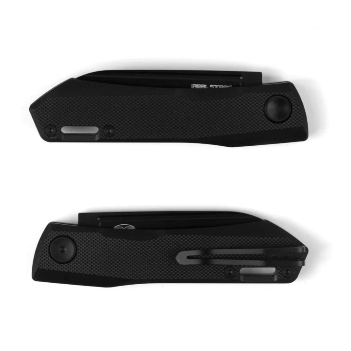 Couteau Real Steel Solis Lite Slipjoint Lame Acier D2 Manche G10 RS7064BB - Livraison Gratuite