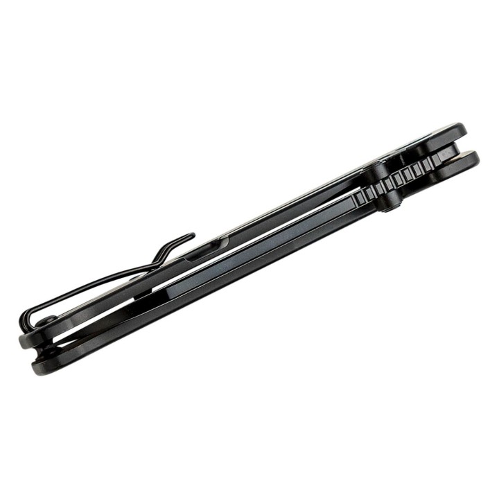 Couteau QSP Penguin Plus Black Manche Titane Lame Acier CPM-20CV IKBS Linerlock Clip QS130XLC - Livraison Gratuite