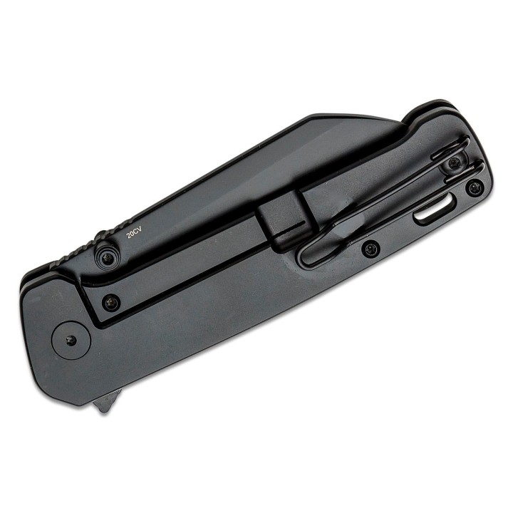 Couteau QSP Penguin Plus Black Manche Titane Lame Acier CPM-20CV IKBS Linerlock Clip QS130XLC - Livraison Gratuite