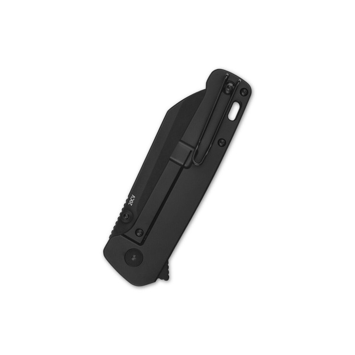 Couteau QSP Penguin Plus Black Manche Titane Lame Acier CPM-20CV IKBS Linerlock Clip QS130XLC - Livraison Gratuite