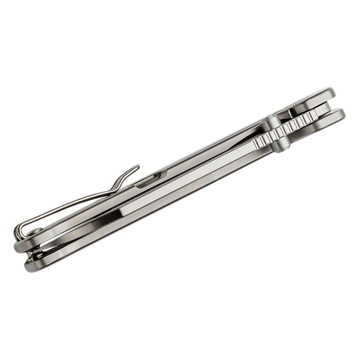 Couteau QSP Penguin Plus Satin Manche Titane Lame Acier CPM-20CV IKBS Linerlock Clip QS130XLA - Livraison Gratuite
