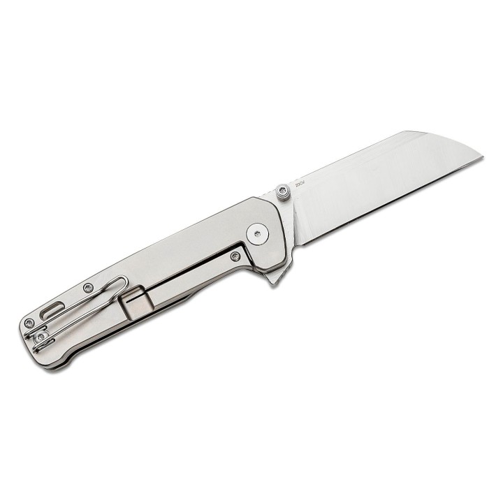 Couteau QSP Penguin Plus Satin Manche Titane Lame Acier CPM-20CV IKBS Linerlock Clip QS130XLA - Livraison Gratuite
