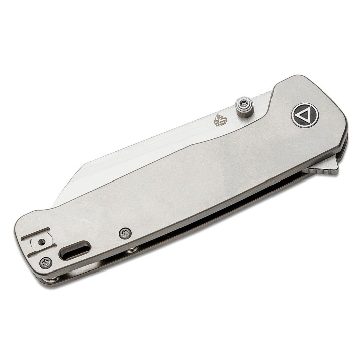 Couteau QSP Penguin Plus Satin Manche Titane Lame Acier CPM-20CV IKBS Linerlock Clip QS130XLA - Livraison Gratuite