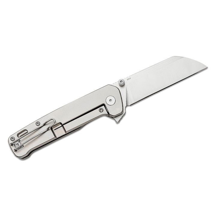 Couteau QSP Penguin Plus Satin Manche Titane Lame Acier CPM-20CV IKBS Linerlock Clip QS130XLA - Livraison Gratuite