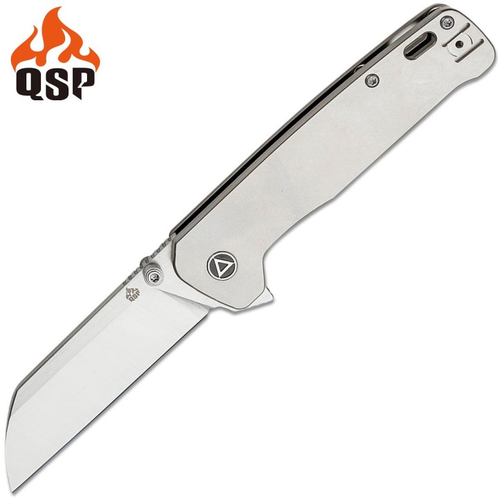 Couteau QSP Penguin Plus Satin Manche Titane Lame Acier CPM-20CV IKBS Linerlock Clip QS130XLA - Livraison Gratuite