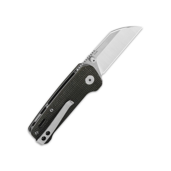 Couteau QSP Mini Penguin Brown Lame Acier 14C28N Manche Micarta IKBS Linerlock Clip QS130XSA - Livraison Gratuite