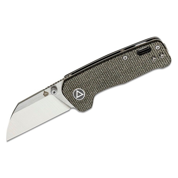 Couteau QSP Mini Penguin Brown Lame Acier 14C28N Manche Micarta IKBS Linerlock Clip QS130XSA - Livraison Gratuite