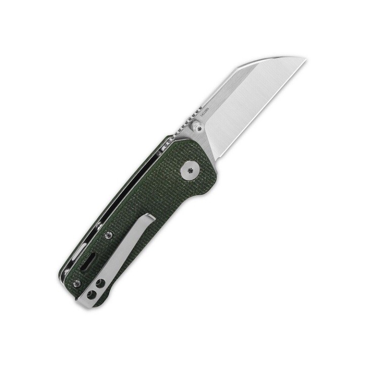 Couteau QSP Mini Penguin Green Lame Acier 14C28N Manche Micarta IKBS Linerlock Clip QS130XSC - Livraison Gratuite
