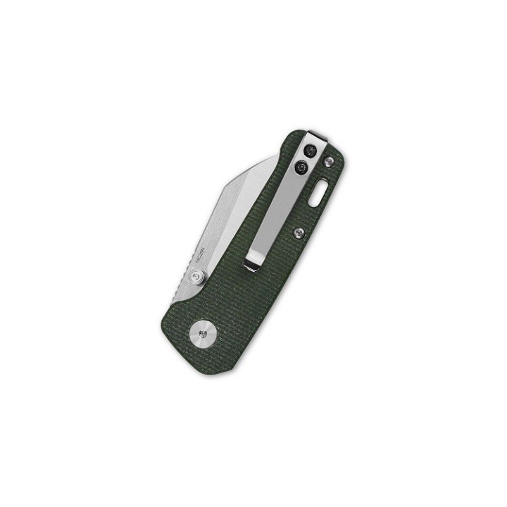 Couteau QSP Mini Penguin Green Lame Acier 14C28N Manche Micarta IKBS Linerlock Clip QS130XSC - Livraison Gratuite