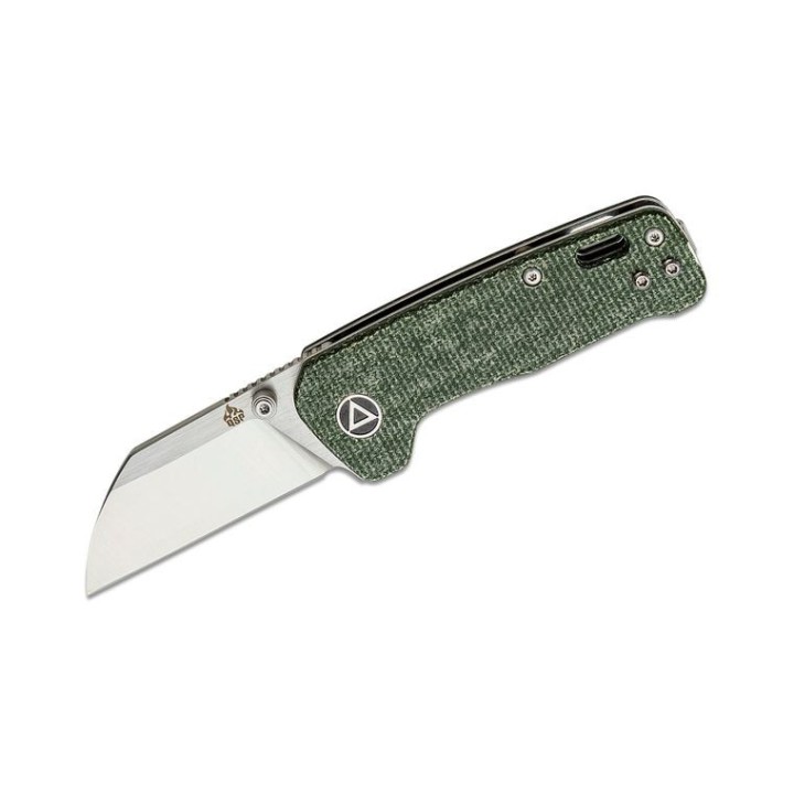Couteau QSP Mini Penguin Green Lame Acier 14C28N Manche Micarta IKBS Linerlock Clip QS130XSC - Livraison Gratuite