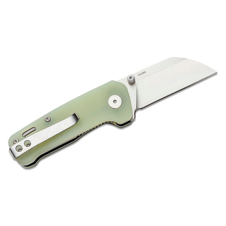 Couteau QSP Mini Penguin Jade Lame Acier 14C28N Manche G10 IKBS Linerlock Clip QS130XSF1 - Livraison Gratuite