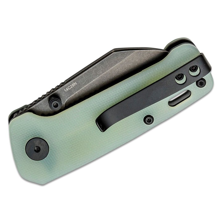 Couteau QSP Mini Penguin Jade Lame Acier 14C28N Black Manche G10 IKBS Linerlock Clip QS130XSF2 - Livraison Gratuite