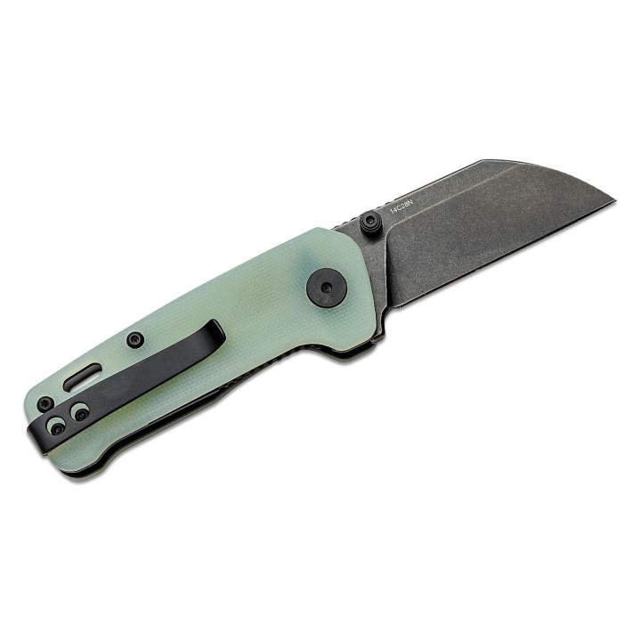 Couteau QSP Mini Penguin Jade Lame Acier 14C28N Black Manche G10 IKBS Linerlock Clip QS130XSF2 - Livraison Gratuite