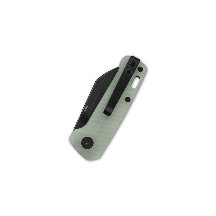 Couteau QSP Mini Penguin Jade Lame Acier 14C28N Black Manche G10 IKBS Linerlock Clip QS130XSF2 - Livraison Gratuite