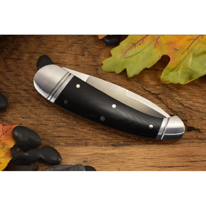 Couteau Rough Ryder Reserve Panthera Lame Acier D2 Manche Micarta Slip Joint Boite Collector RRR020 - Livraison Gratuite