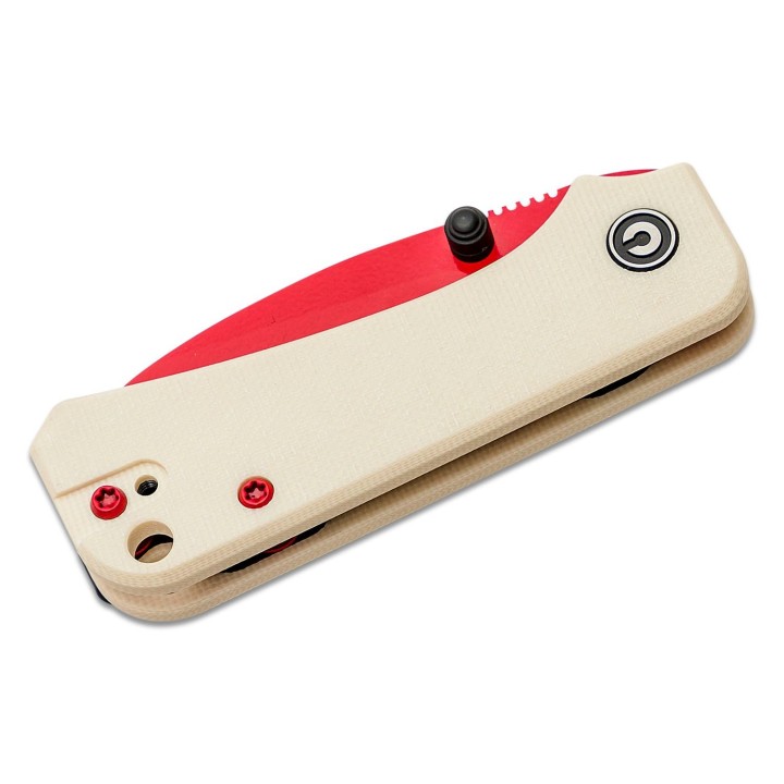 Couteau CIVIVI Baby Banter Red/Ivory Lame Nitro-V Manche G10 IKBS Linerlock Clip CIVC19068S7 - Livraison Gratuite