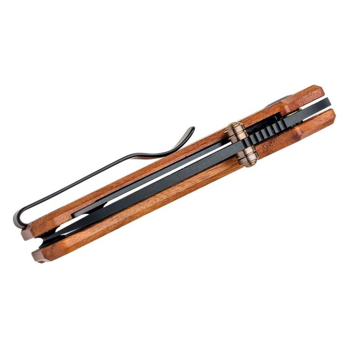 Couteau CIVIVI Baby Banter Cuibourtia Lame Nitro-V Manche Bois IKBS Linerlock Clip CIVC19068SB2 - Livraison Gratuite