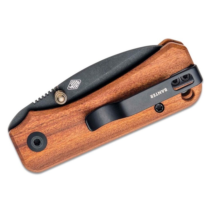 Couteau CIVIVI Baby Banter Cuibourtia Lame Nitro-V Manche Bois IKBS Linerlock Clip CIVC19068SB2 - Livraison Gratuite