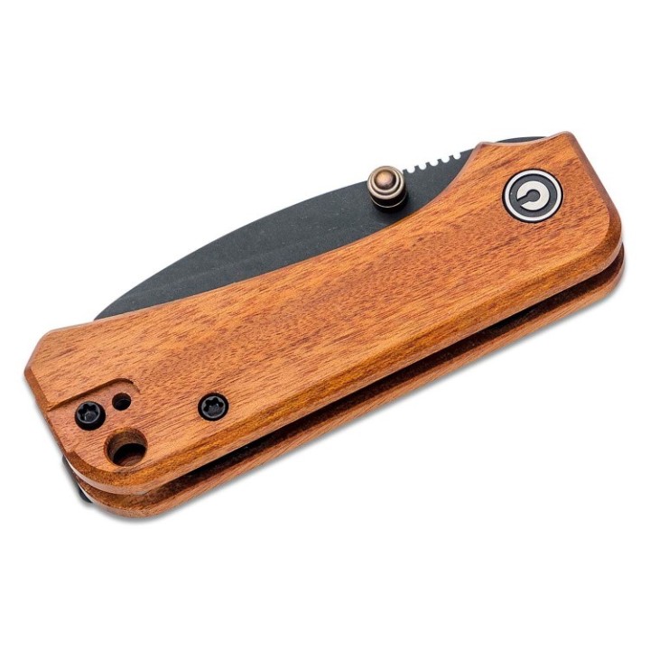 Couteau CIVIVI Baby Banter Cuibourtia Lame Nitro-V Manche Bois IKBS Linerlock Clip CIVC19068SB2 - Livraison Gratuite