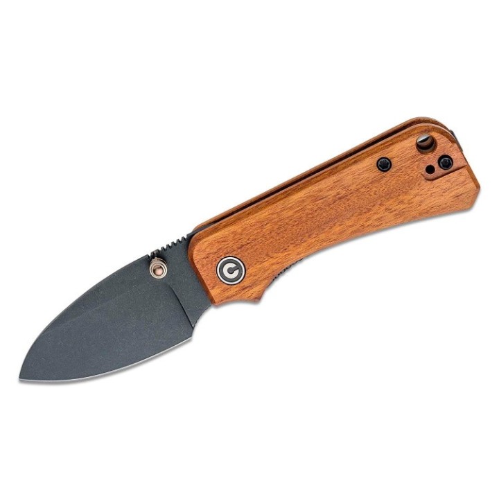 Couteau CIVIVI Baby Banter Cuibourtia Lame Nitro-V Manche Bois IKBS Linerlock Clip CIVC19068SB2 - Livraison Gratuite