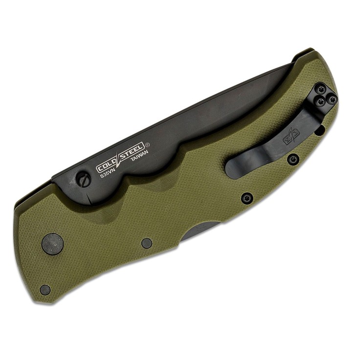 Couteau Cold Steel Recon 1 Tanto Od Green Lame Acier S35VN Manche G-10 Tri-Ad lock CS27BTODBK - Livraison Gratuite