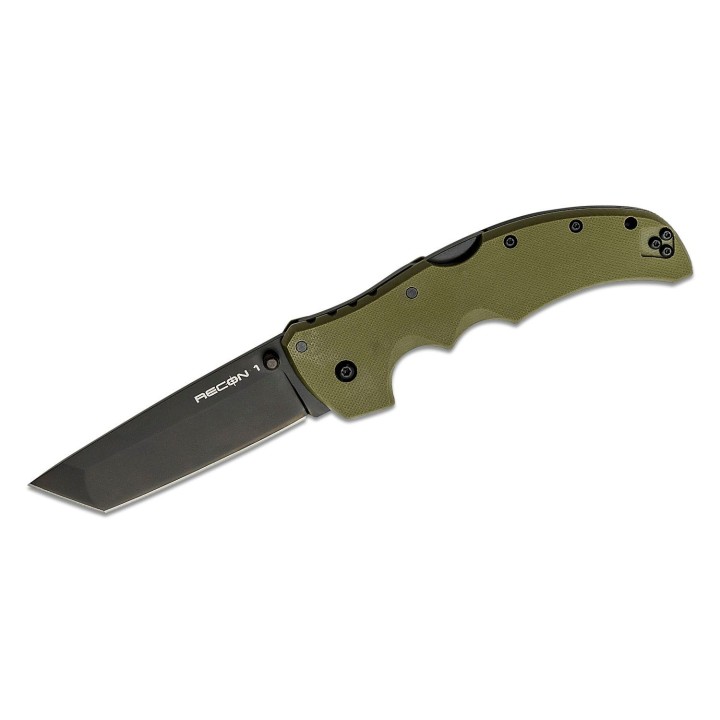 Couteau Cold Steel Recon 1 Tanto Od Green Lame Acier S35VN Manche G-10 Tri-Ad lock CS27BTODBK - Livraison Gratuite