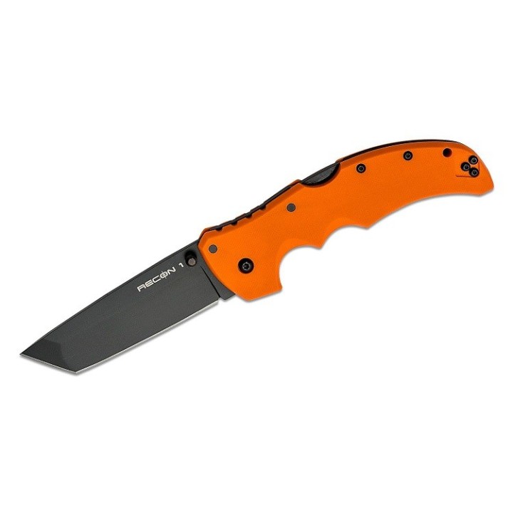 Couteau Cold Steel Recon 1 Tanto Orange Lame Acier S35VN Manche G-10 Tri-Ad lock CS27BTORBK - Livraison Gratuite