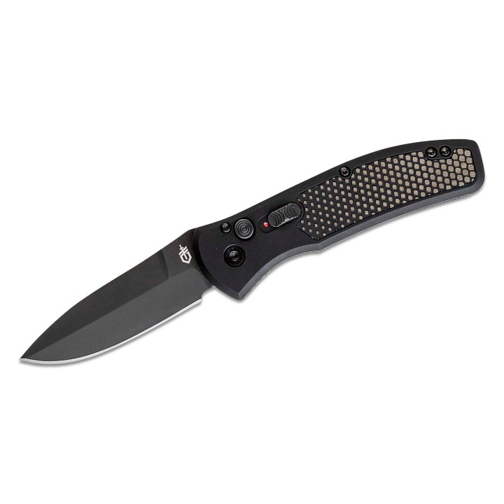 Couteau Gerber Empower Automatique Lame Acier S30V Black Manche Alu Push Button Made USA G1321 - Livraison Gratuite