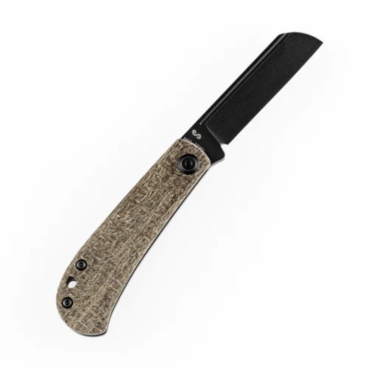 Couteau Kansept Bevy Brown Manche Micarta Lame Sheepfoot Acier 154CM Slip Joint KT2026F3 - Livraison Gratuite