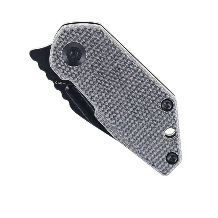 Couteau Kansept RIO Black Lame Acier M390 Blackwash Manche Micarta Linerlock K3044A3 - Livraison Gratuite