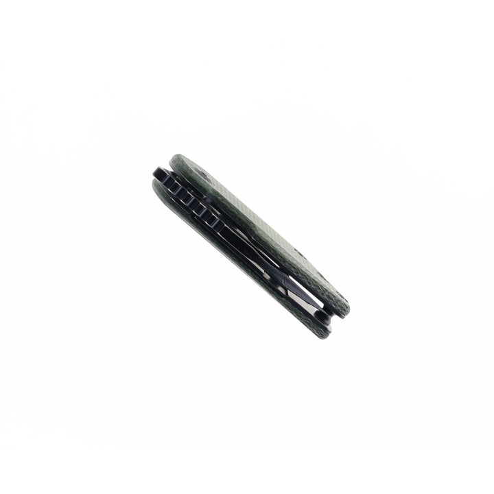 Couteau Kansept Rio Green Lame Acier M390 Blackwash Manche Micarta Linerlock K3044A2 - Livraison Gratuite