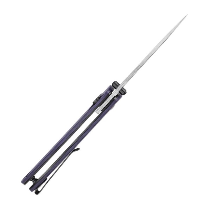 Couteau Kizer Chili Pepper Purple Button Lock Manche G10 Lame Acier 154CM Clip KIV3601C2 - Livraison Gratuite
