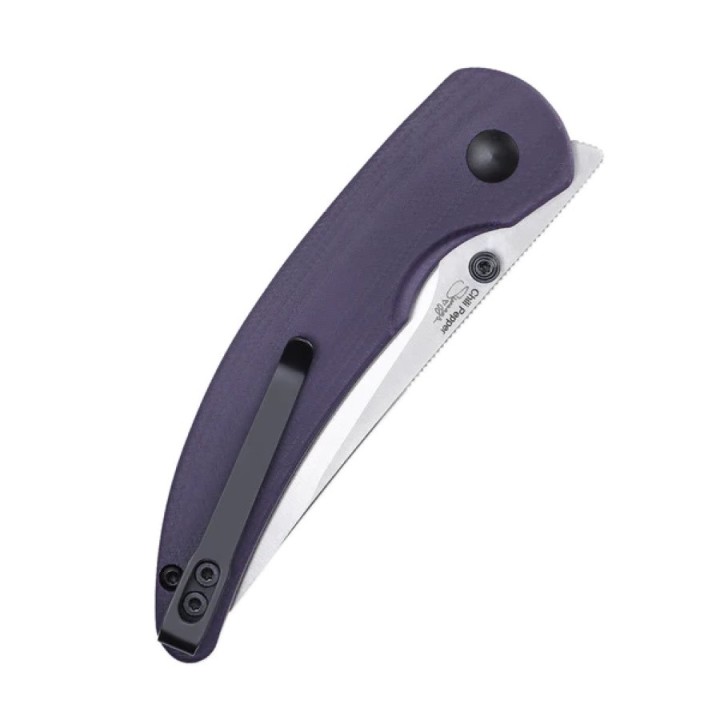 Couteau Kizer Chili Pepper Purple Button Lock Manche G10 Lame Acier 154CM Clip KIV3601C2 - Livraison Gratuite