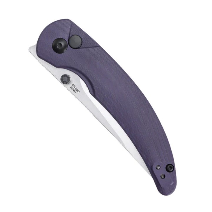 Couteau Kizer Chili Pepper Purple Button Lock Manche G10 Lame Acier 154CM Clip KIV3601C2 - Livraison Gratuite