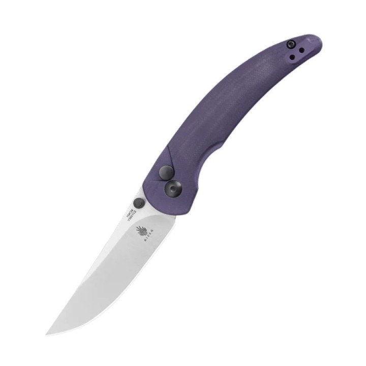 Couteau Kizer Chili Pepper Purple Button Lock Manche G10 Lame Acier 154CM Clip KIV3601C2 - Livraison Gratuite