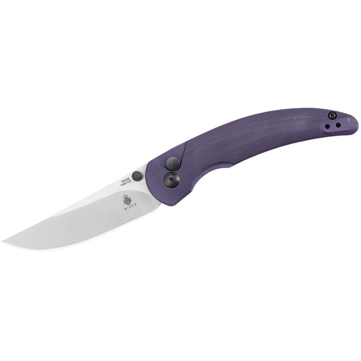 Couteau Kizer Chili Pepper Purple Button Lock Manche G10 Lame Acier 154CM Clip KIV3601C2 - Livraison Gratuite